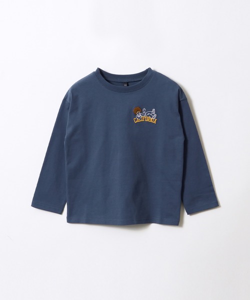 セール】キッズ ワンポイント刺繍長袖Tシャツ（Tシャツ
