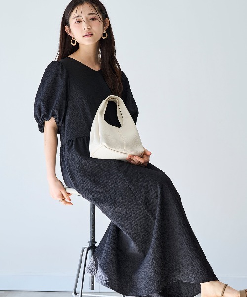 mil（ミル）の「シボ柄2wayショルダーミニバッグ（ショルダーバッグ・レディース・イエロー/オフホワイト/ブラック・ONE SIZE）」の22枚目の写真