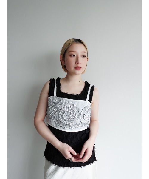 sahara（サハラ）の「Gathering Tape Bustier/ギャザーテープビスチェ（その他トップス・レディース・ブラック/ゴールド/シルバー・FREE）」の17枚目の写真