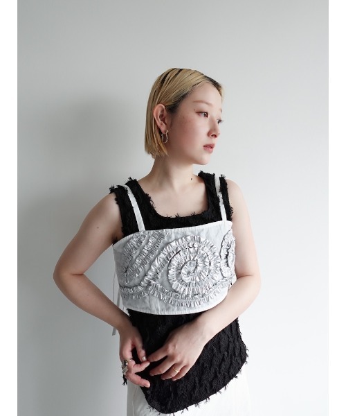 sahara（サハラ）の「Gathering Tape Bustier/ギャザーテープビスチェ（その他トップス・レディース・ブラック/ゴールド/シルバー・FREE）」の18枚目の写真