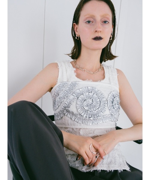 sahara（サハラ）の「Gathering Tape Bustier/ギャザーテープビスチェ（その他トップス・レディース・ブラック/ゴールド/シルバー・FREE）」の14枚目の写真