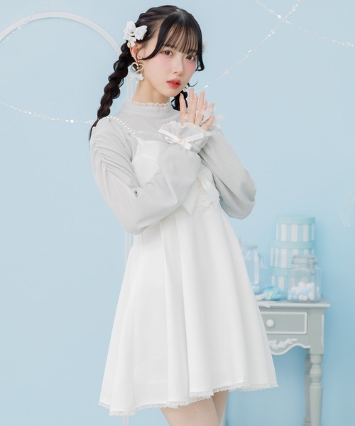 ぞぞ※値下げ交渉可。プロフ必読  Camellia Berry ジャンスカ セール】前後2WAYプリーツジャンスカ（ワンピース）｜ap retro