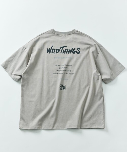 FREAK'S STORE（フリークスストア）の「限定展開 WILD THINGS×FREAK'S STORE/ワイルドシングス 別注 ビッグシルエット ロゴバックプリント クルーネック Tシャツ/リフレクタープリント（Tシャツ/カットソー・メンズ・アッシュグレー/ブラック/グレイッシュベージュ/ホワイト・SMALL/MEDIUM/LARGE）」の5枚目の写真