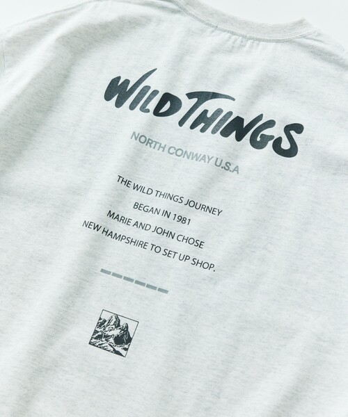 FREAK'S STORE（フリークスストア）の「限定展開 WILD THINGS×FREAK'S STORE/ワイルドシングス 別注 ビッグシルエット ロゴバックプリント クルーネック Tシャツ/リフレクタープリント（Tシャツ/カットソー・メンズ・アッシュグレー/ブラック/グレイッシュベージュ/ホワイト・SMALL/MEDIUM/LARGE）」の12枚目の写真