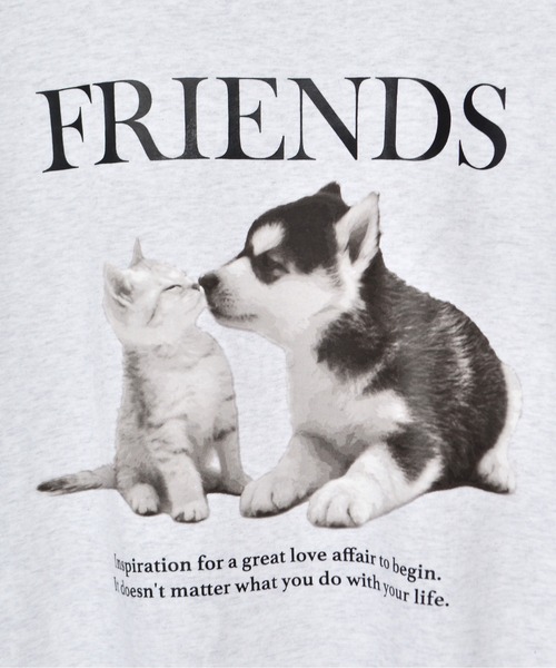 spiritoso(スピリトーゾ)の「【spiritoso】FRIENDS シートプリントTシャツ(Tシャツ/カットソー・レディース・アッシュグレー/ホワイト/オートミール・LARGE)」の5枚目の写真
