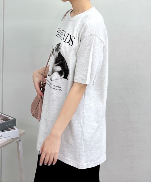 spiritoso(スピリトーゾ)の「【spiritoso】FRIENDS シートプリントTシャツ(Tシャツ/カットソー・レディース・アッシュグレー/ホワイト/オートミール・LARGE)」の11枚目の写真