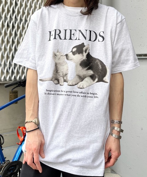 spiritoso(スピリトーゾ)の「【spiritoso】FRIENDS シートプリントTシャツ(Tシャツ/カットソー・レディース・アッシュグレー/ホワイト/オートミール・LARGE)」の15枚目の写真