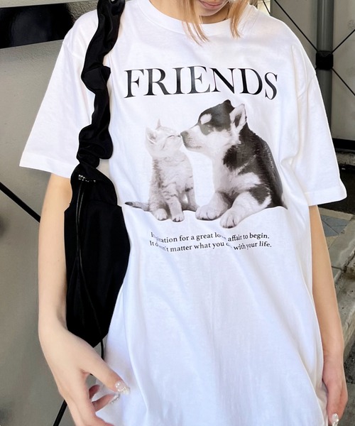 spiritoso(スピリトーゾ)の「【spiritoso】FRIENDS シートプリントTシャツ(Tシャツ/カットソー・レディース・アッシュグレー/ホワイト/オートミール・LARGE)」の19枚目の写真