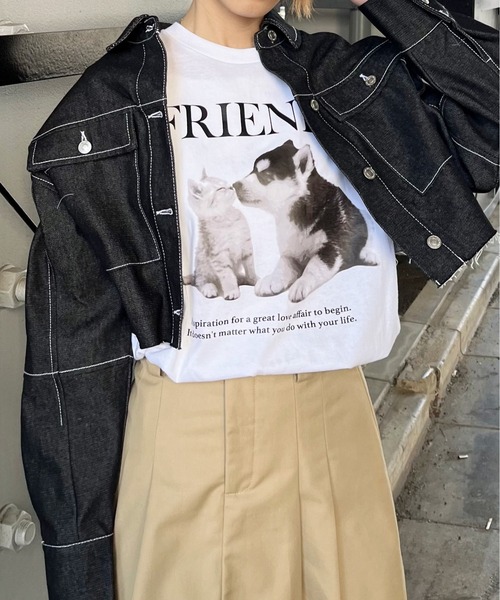 spiritoso(スピリトーゾ)の「【spiritoso】FRIENDS シートプリントTシャツ(Tシャツ/カットソー・レディース・アッシュグレー/ホワイト/オートミール・LARGE)」の21枚目の写真