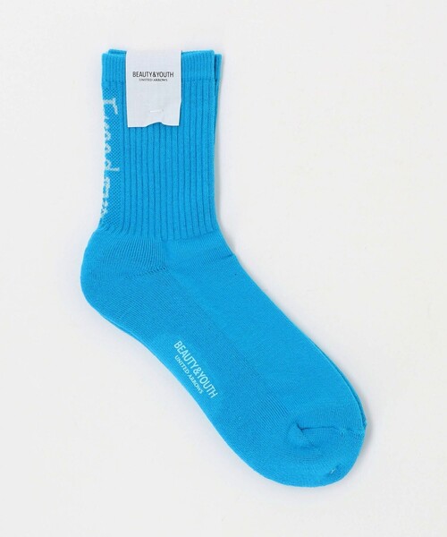 BEAUTY&YOUTH UNITED ARROWS（ビューティーアンドユースユナイテッドアローズ）の「フリーダム スタンダード ロゴ ソックス（ソックス/靴下・メンズ・イエロー/オフホワイト/ターコイズブルー/ブラック/ホワイト・FREE）」の4枚目の写真