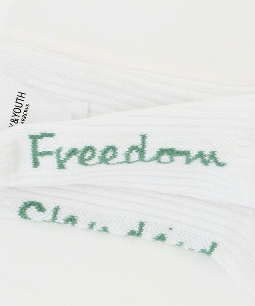 BEAUTY&YOUTH UNITED ARROWS（ビューティーアンドユースユナイテッドアローズ）の「フリーダム スタンダード ロゴ ソックス（ソックス/靴下・メンズ・イエロー/オフホワイト/ターコイズブルー/ブラック/ホワイト・FREE）」の17枚目の写真