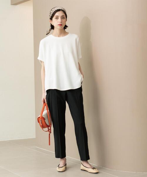 OPAQUE.CLIP（オペークドットクリップ）の「ストレッチリネンライク美脚テーパードパンツ【洗濯機洗い可/吸水速乾】（その他パンツ・レディース・ピンク/ネイビー/ブラック/ブラウン系その他・36/38/40/42）」の20枚目の写真