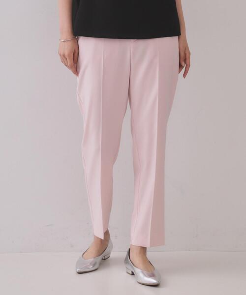 OPAQUE.CLIP（オペークドットクリップ）の「ストレッチリネンライク美脚テーパードパンツ【洗濯機洗い可/吸水速乾】（その他パンツ・レディース・ピンク/ネイビー/ブラック/ブラウン系その他・36/38/40/42）」の9枚目の写真