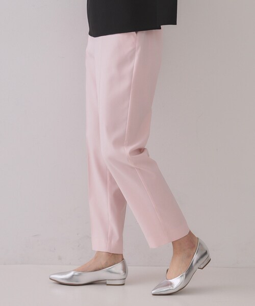 OPAQUE.CLIP（オペークドットクリップ）の「ストレッチリネンライク美脚テーパードパンツ【洗濯機洗い可/吸水速乾】（その他パンツ・レディース・ピンク/ネイビー/ブラック/ブラウン系その他・36/38/40/42）」の10枚目の写真