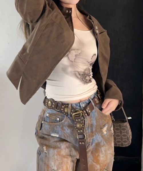 lilful（リルフル）の「グランジ ヴィンテージデザインベルト（ベルト・レディース・ブラウン・F）」の21枚目の写真