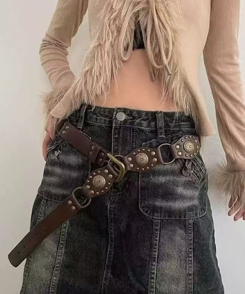 lilful（リルフル）の「グランジ ヴィンテージデザインベルト（ベルト・レディース・ブラウン・F）」の15枚目の写真