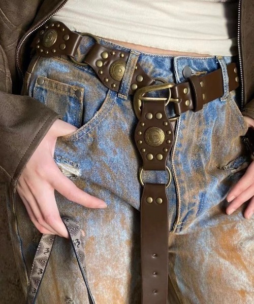 lilful（リルフル）の「グランジ ヴィンテージデザインベルト（ベルト・レディース・ブラウン・F）」の14枚目の写真