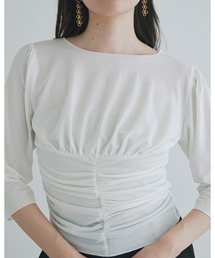 kiehtova | 【kiehtova】MOIST GATHER BUSTIER TEE/モイスト ギャザー ビスチェ ティー(Tシャツ/カットソー)