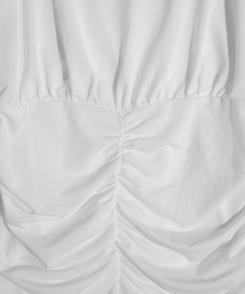 kiehtova（キエトヴァ）の「【kiehtova】MOIST GATHER BUSTIER TEE/モイスト ギャザー　ビスチェ ティー（Tシャツ/カットソー・レディース・ブラック/ホワイト・FREE）」の14枚目の写真