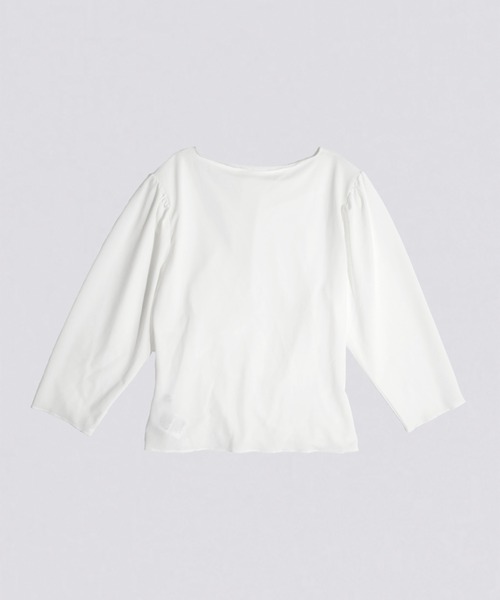 kiehtova（キエトヴァ）の「【kiehtova】MOIST GATHER BUSTIER TEE/モイスト ギャザー　ビスチェ ティー（Tシャツ/カットソー・レディース・ブラック/ホワイト・FREE）」の16枚目の写真