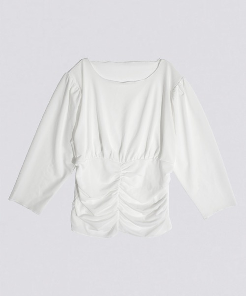 kiehtova（キエトヴァ）の「【kiehtova】MOIST GATHER BUSTIER TEE/モイスト ギャザー　ビスチェ ティー（Tシャツ/カットソー・レディース・ブラック/ホワイト・FREE）」の15枚目の写真