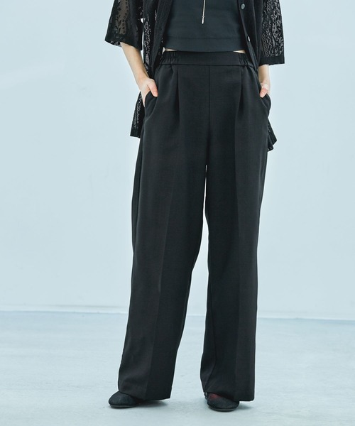 LAKOLE(ラコレ)の「麻タッチタックイージーパンツ / 452734(その他パンツ・レディース・グレー/ブラウン/ブラック/ピンク/ライトグリーン・FREE)」の13枚目の写真