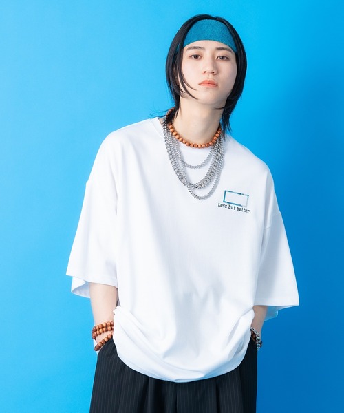 a.p.o.v.(エーピーオービー)の「a.p.o.v. バックマーブルボックスビッグプリントオーバーサイズTシャツ(Tシャツ/カットソー・メンズ・ブラック/ホワイト・ONESIZE)」の4枚目の写真