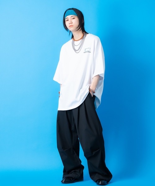 a.p.o.v.(エーピーオービー)の「a.p.o.v. バックマーブルボックスビッグプリントオーバーサイズTシャツ(Tシャツ/カットソー・メンズ・ブラック/ホワイト・ONESIZE)」の5枚目の写真
