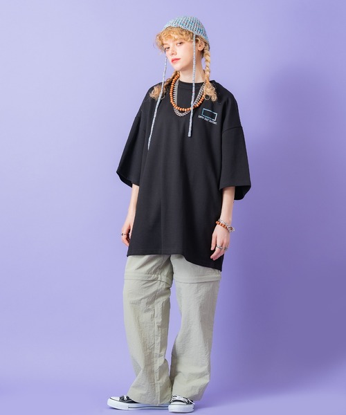 a.p.o.v.(エーピーオービー)の「a.p.o.v. バックマーブルボックスビッグプリントオーバーサイズTシャツ(Tシャツ/カットソー・メンズ・ブラック/ホワイト・ONESIZE)」の7枚目の写真