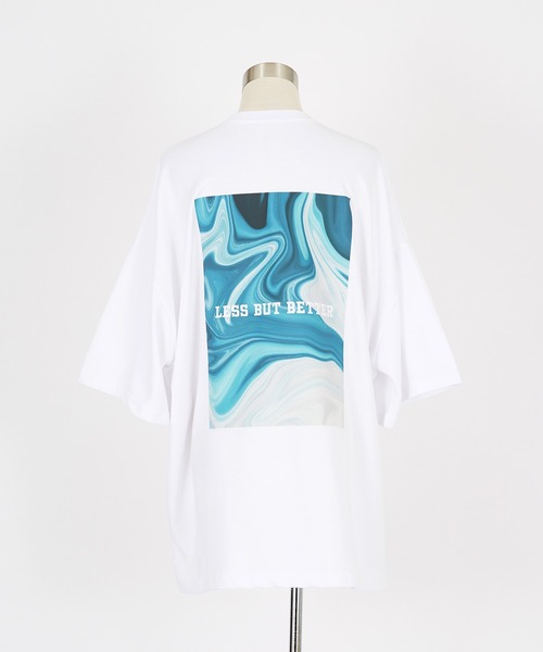 a.p.o.v.(エーピーオービー)の「a.p.o.v. バックマーブルボックスビッグプリントオーバーサイズTシャツ(Tシャツ/カットソー・メンズ・ブラック/ホワイト・ONESIZE)」の10枚目の写真