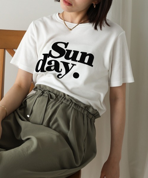 セール】フロッキーロゴTシャツ（Tシャツ/カットソー）｜Bou