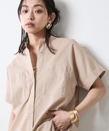 CHIC STYLE | レーヨン麻チュニックシャツ＜大きいサイズ有＞シックスタイル(シャツ/ブラウス)