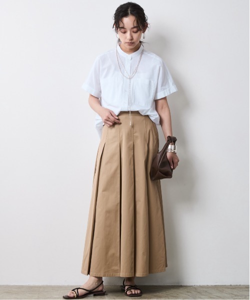 CHIC STYLE（シックスタイル）の「レーヨン麻チュニックシャツ