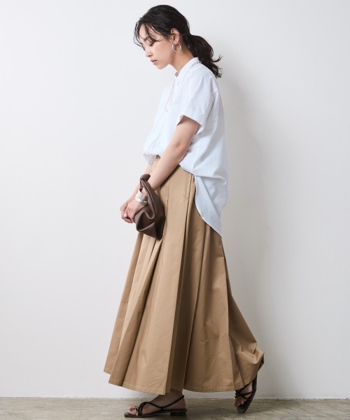CHIC STYLE(シックスタイル)の「レーヨン麻チュニックシャツ<大きいサイズ有>シックスタイル(シャツ/ブラウス・レディース・オフホワイト/ベージュ・L/M/5L/4L/3L/LL)」の4枚目の写真