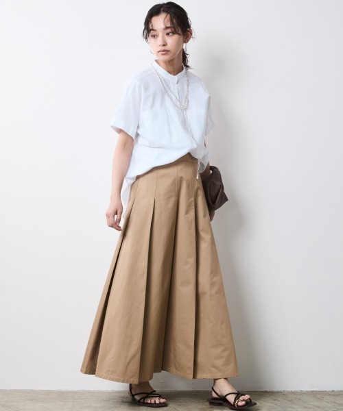 CHIC STYLE(シックスタイル)の「レーヨン麻チュニックシャツ<大きいサイズ有>シックスタイル(シャツ/ブラウス・レディース・オフホワイト/ベージュ・L/M/5L/4L/3L/LL)」の5枚目の写真