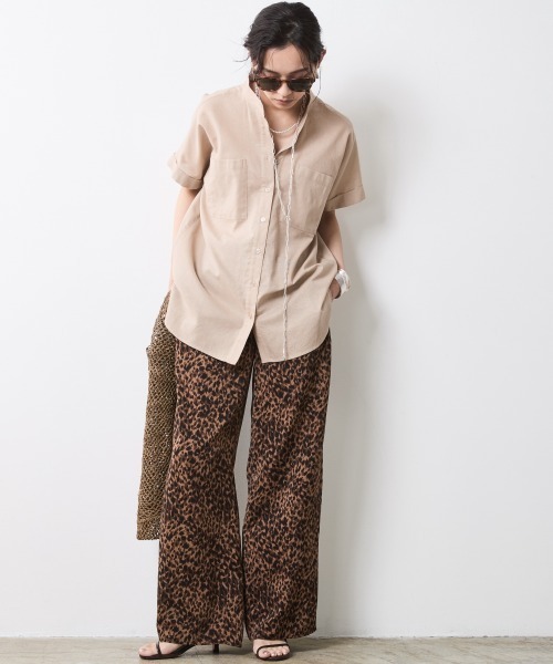 CHIC STYLE(シックスタイル)の「レーヨン麻チュニックシャツ<大きいサイズ有>シックスタイル(シャツ/ブラウス・レディース・オフホワイト/ベージュ・L/M/5L/4L/3L/LL)」の11枚目の写真