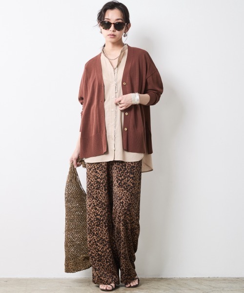 CHIC STYLE（シックスタイル）の「レーヨン麻チュニックシャツ