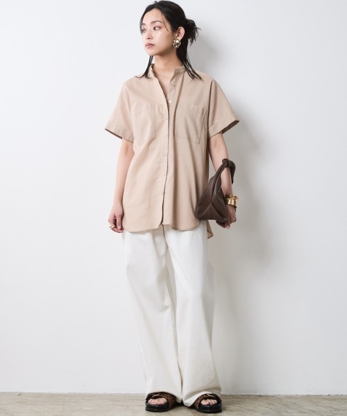 CHIC STYLE(シックスタイル)の「レーヨン麻チュニックシャツ<大きいサイズ有>シックスタイル(シャツ/ブラウス・レディース・オフホワイト/ベージュ・L/M/5L/4L/3L/LL)」の18枚目の写真
