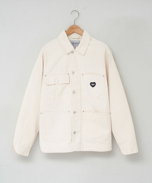 Carhartt WIP(カーハートダブリューアイピー)の「【Carhartt WIP/カーハート ダブリューアイピー】DREWE CHORE COAT/ドリューチョアコート(ブルゾン・レディース・ブラック/オフホワイト/ネイビー・MEDIUM)」の2枚目の写真