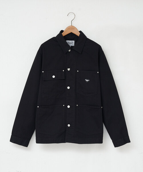 Carhartt WIP(カーハートダブリューアイピー)の「【Carhartt WIP/カーハート ダブリューアイピー】DREWE CHORE COAT/ドリューチョアコート(ブルゾン・レディース・ブラック/オフホワイト/ネイビー・MEDIUM)」の1枚目の写真