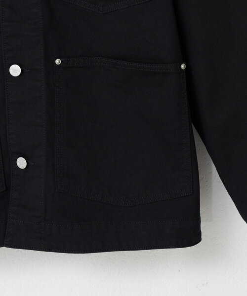 Carhartt WIP(カーハートダブリューアイピー)の「【Carhartt WIP/カーハート ダブリューアイピー】DREWE CHORE COAT/ドリューチョアコート(ブルゾン・レディース・ブラック/オフホワイト/ネイビー・MEDIUM)」の10枚目の写真