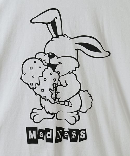 Candy Stripper(キャンディストリッパー)の「MAD NESS BIG Tシャツ(Tシャツ/カットソー・レディース・オフホワイト/ミント/ブラック・FREE)」の18枚目の写真