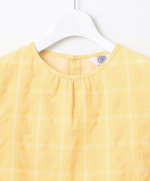 J.PRESS(ジェイプレス)の「【洗える】SHEER チェック フレアスリーブ ブラウス(シャツ/ブラウス・レディース・オレンジ系3/ピーコックグリーン系3/ホワイト系3・9/11)」の16枚目の写真