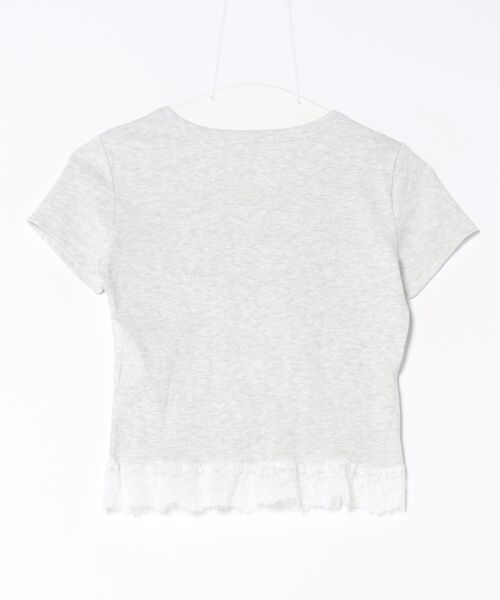 frunco(フランコ)の「【ZOZO限定】レース付きレタリングロゴTシャツ(Tシャツ/カットソー・レディース・イエロー/ホワイト/ピンク/ブルー/グレー・FREE)」の6枚目の写真