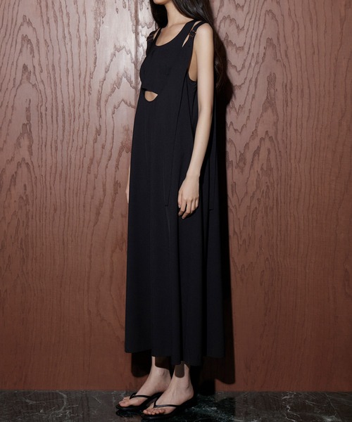 LE CIEL BLEU(ルシェルブルー)の「エクストラロングストラップAラインドレス / Extra Long Strap A-Line Dress(ワンピース・レディース・ブラック/カーキ・38/36)」の5枚目の写真