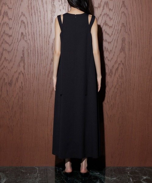 LE CIEL BLEU(ルシェルブルー)の「エクストラロングストラップAラインドレス / Extra Long Strap A-Line Dress(ワンピース・レディース・ブラック/カーキ・38/36)」の7枚目の写真