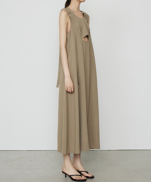 LE CIEL BLEU(ルシェルブルー)の「エクストラロングストラップAラインドレス / Extra Long Strap A-Line Dress(ワンピース・レディース・ブラック/カーキ・38/36)」の14枚目の写真