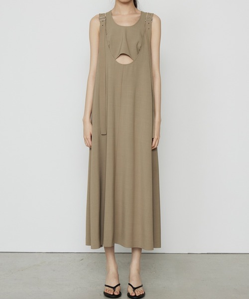 LE CIEL BLEU(ルシェルブルー)の「エクストラロングストラップAラインドレス / Extra Long Strap A-Line Dress(ワンピース・レディース・ブラック/カーキ・38/36)」の12枚目の写真