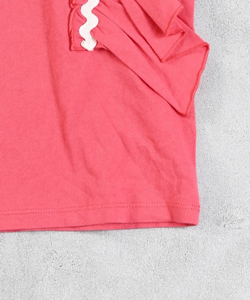 MARKEY'S（マーキーズ）の「ショルダーフリルＴシャツ（Tシャツ/カットソー・キッズ・オフホワイト/チャコール/ピンク・130/120/110/100/90/150/140）」の11枚目の写真