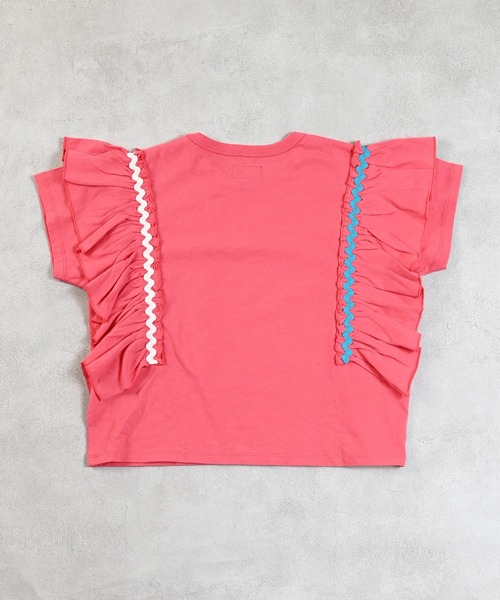 MARKEY'S（マーキーズ）の「ショルダーフリルＴシャツ（Tシャツ/カットソー・キッズ・オフホワイト/チャコール/ピンク・130/120/110/100/90/150/140）」の16枚目の写真